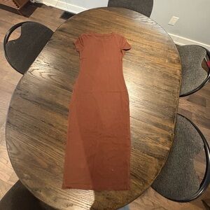 SHEIN Brown Midi Dress